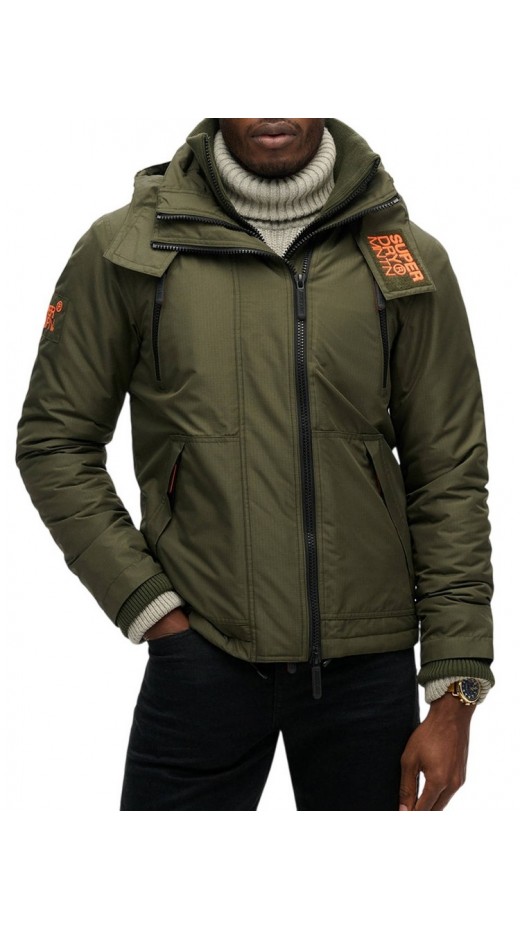 SUPERDRY SDCD HOODED MTN WINDBREAKER JACKET ΜΠΟΥΦΑΝ ΑΝΔΡΙΚΟ KHAKI