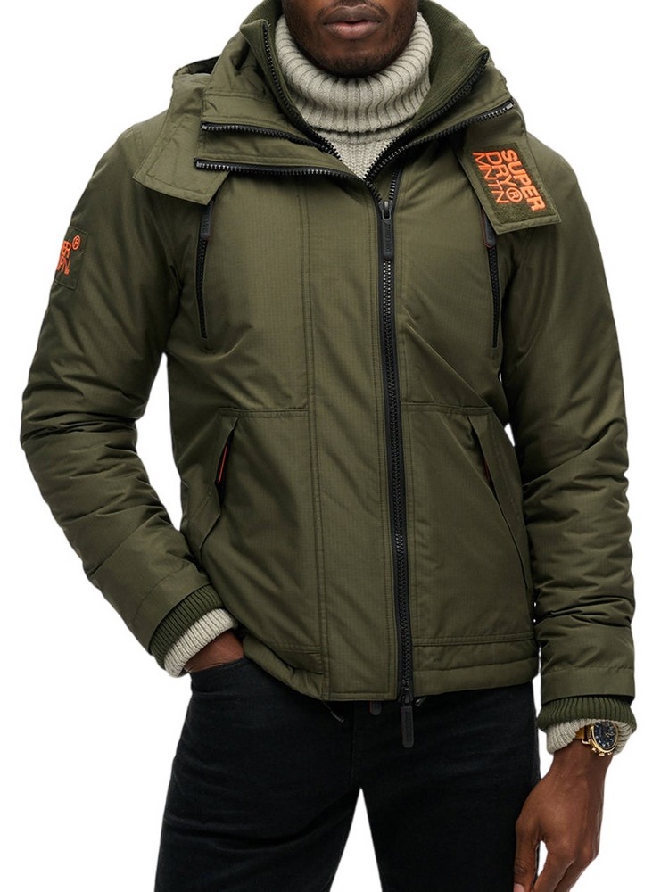 SUPERDRY SDCD HOODED MTN WINDBREAKER JACKET ΜΠΟΥΦΑΝ ΑΝΔΡΙΚΟ KHAKI