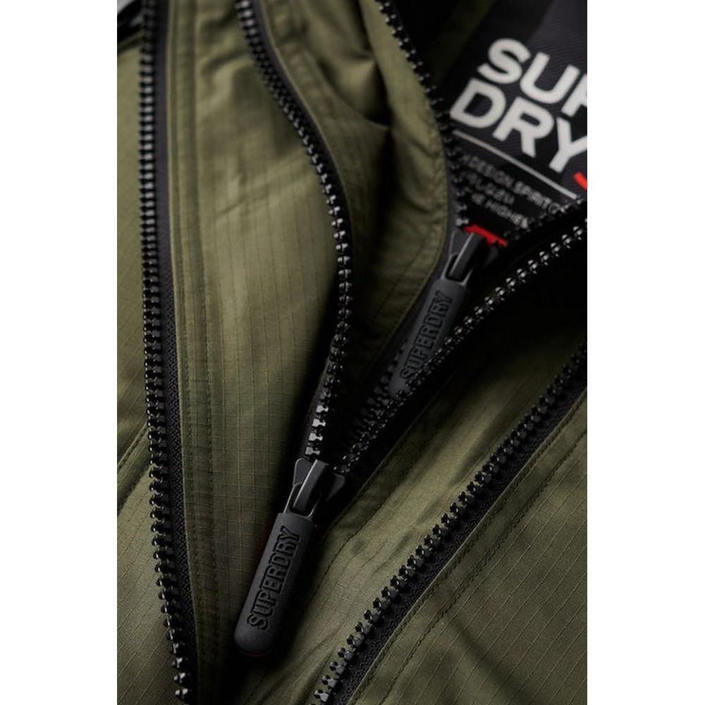 SUPERDRY SDCD HOODED MTN WINDBREAKER JACKET ΜΠΟΥΦΑΝ ΑΝΔΡΙΚΟ KHAKI