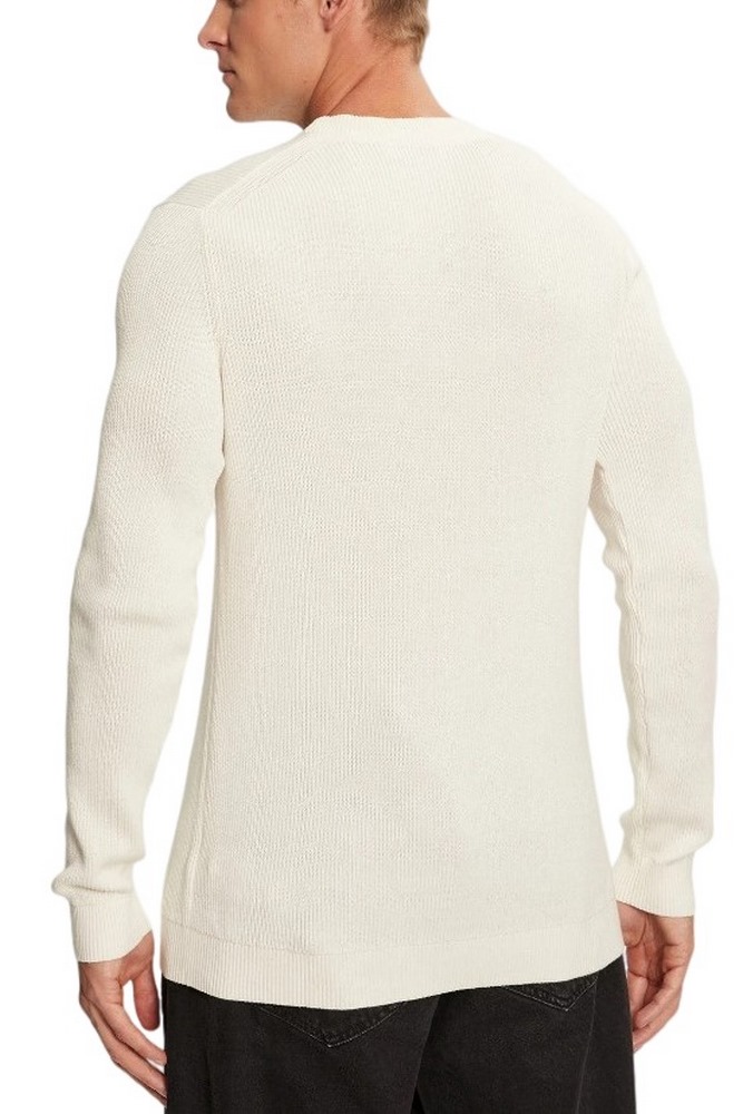 CALVIN KLEIN JEANS EMBRO BADGE SWEATER ΜΠΛΟΥΖΑ ΠΛΕΚΤΗ ΑΝΔΡΙΚΗ IVORY