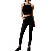 CALVIN KLEIN JEANS HIGH RISE SUPER SKINNY ΠΑΝΤΕΛΟΝΙ ΓΥΝΑΙΚΕΙΟ BLACK DENIM