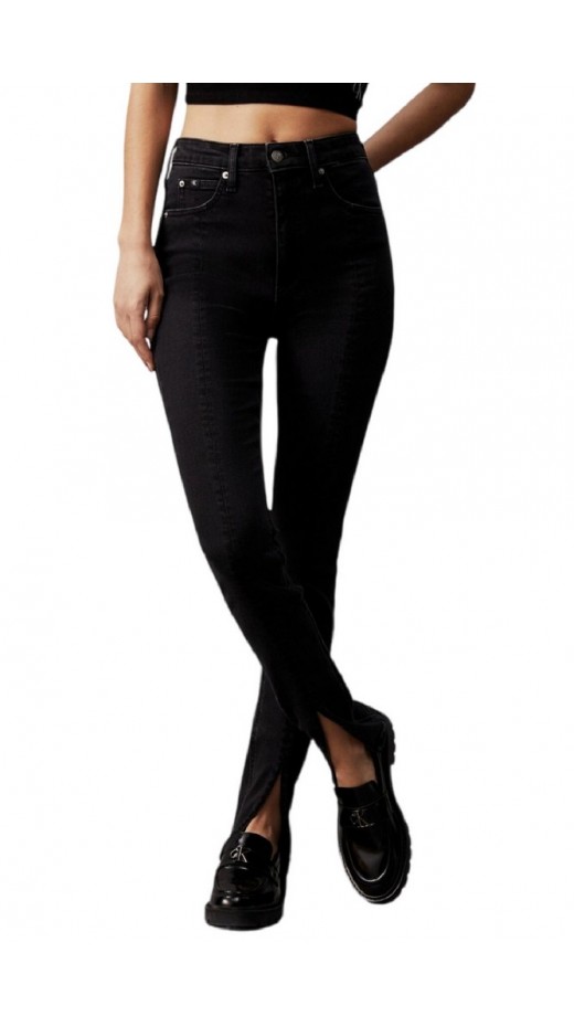 CALVIN KLEIN JEANS HIGH RISE SUPER SKINNY ΠΑΝΤΕΛΟΝΙ ΓΥΝΑΙΚΕΙΟ BLACK DENIM