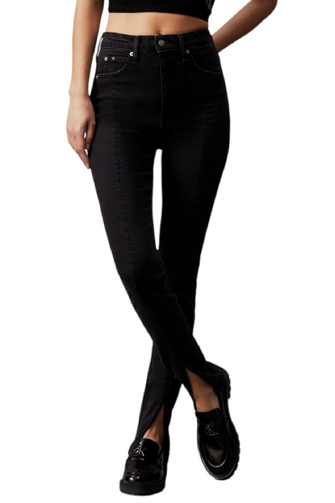 CALVIN KLEIN JEANS HIGH RISE SUPER SKINNY ΠΑΝΤΕΛΟΝΙ ΓΥΝΑΙΚΕΙΟ BLACK DENIM