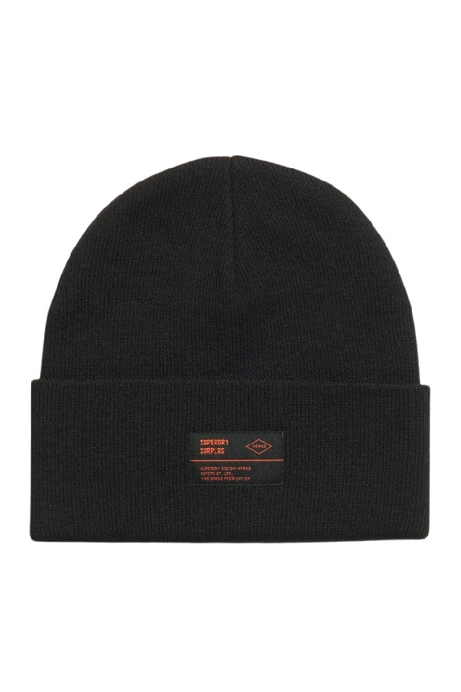 SUPERDRY D3 SDNA SURPLUS KNITTED BEANIE ΣΚΟΥΦΟΣ ΓΥΝΑΙΚΕΙΟΣ BLACK