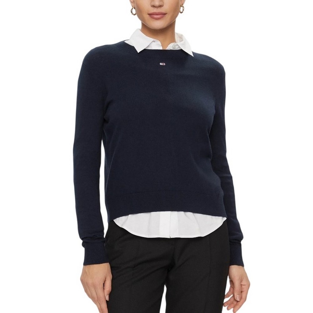 TOMMY JEANS  ESSENTIAL CREW NECK SWEATER NAVY