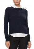 TOMMY JEANS  ESSENTIAL CREW NECK SWEATER NAVY