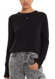 TOMMY JEANS  ESSENTIAL CREW NECK SWEATER BLACK