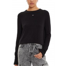 TOMMY JEANS  ESSENTIAL CREW NECK SWEATER BLACK