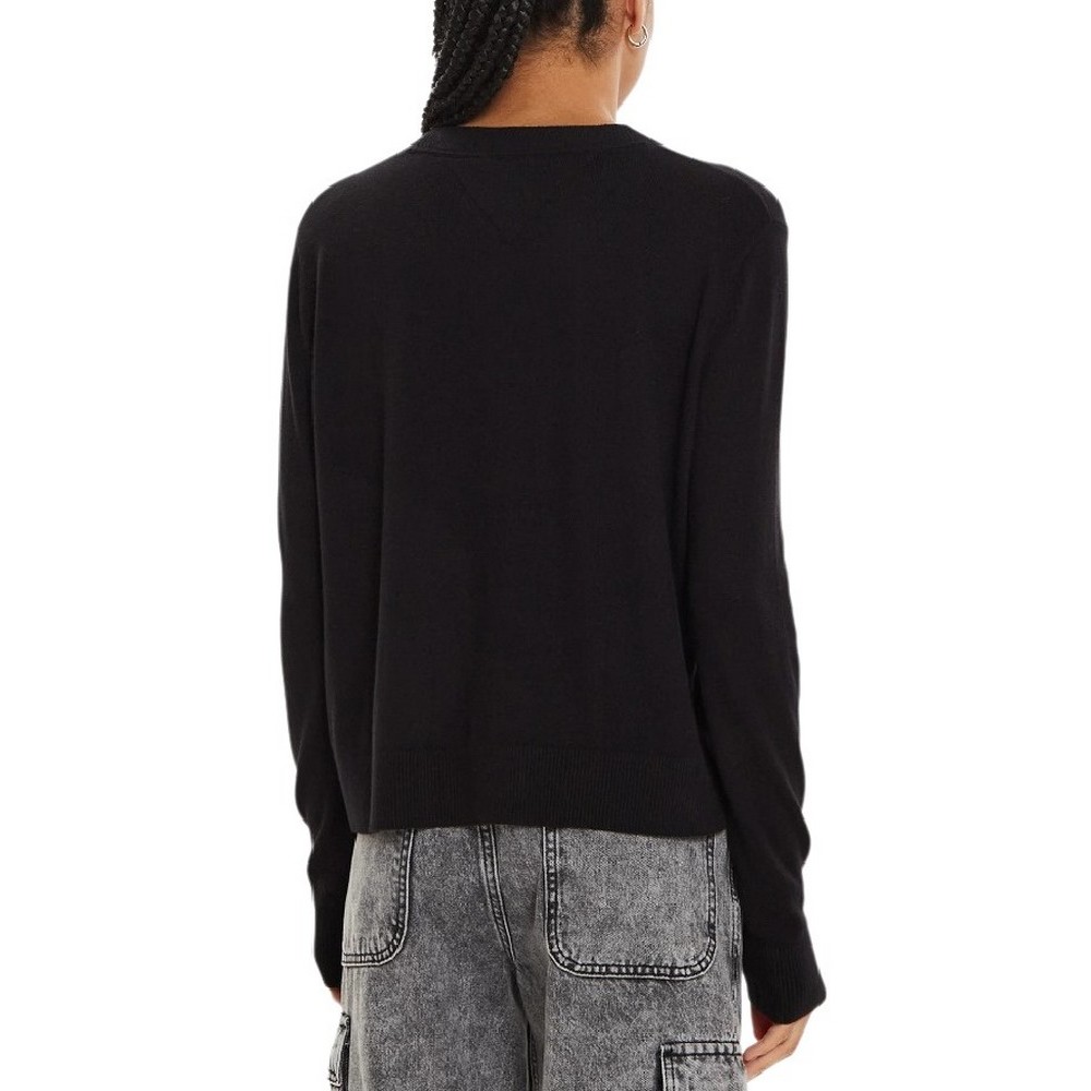 TOMMY JEANS  ESSENTIAL CREW NECK SWEATER BLACK