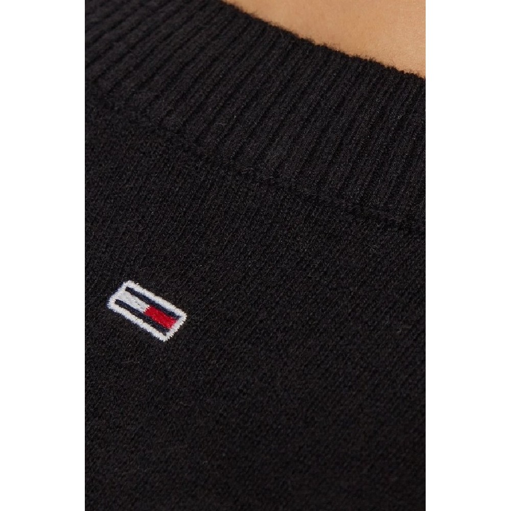 TOMMY JEANS  ESSENTIAL CREW NECK SWEATER BLACK