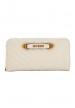 GUESS SELA SLG LARGE ZIP A ΠΟΡΤΟΦΟΛΙ  ΓΥΝΑΙΚΕΙΟ ECRU