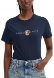 TOMMY JEANS REG CREST LINEAR TEE T-SHIRT ΜΠΛΟΥΖΑ ΓΥΝΑΙΚΕΙΑ DARK NAVY