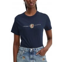 TOMMY JEANS REG CREST LINEAR TEE T-SHIRT ΜΠΛΟΥΖΑ ΓΥΝΑΙΚΕΙΑ DARK NAVY