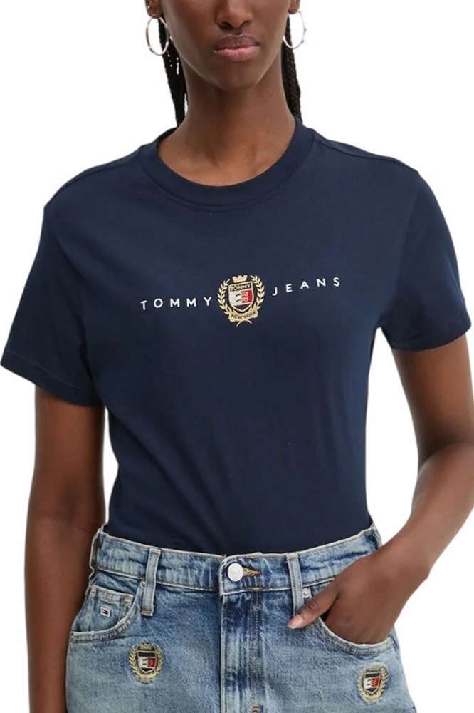 TOMMY JEANS REG CREST LINEAR TEE T-SHIRT ΜΠΛΟΥΖΑ ΓΥΝΑΙΚΕΙΑ DARK NAVY