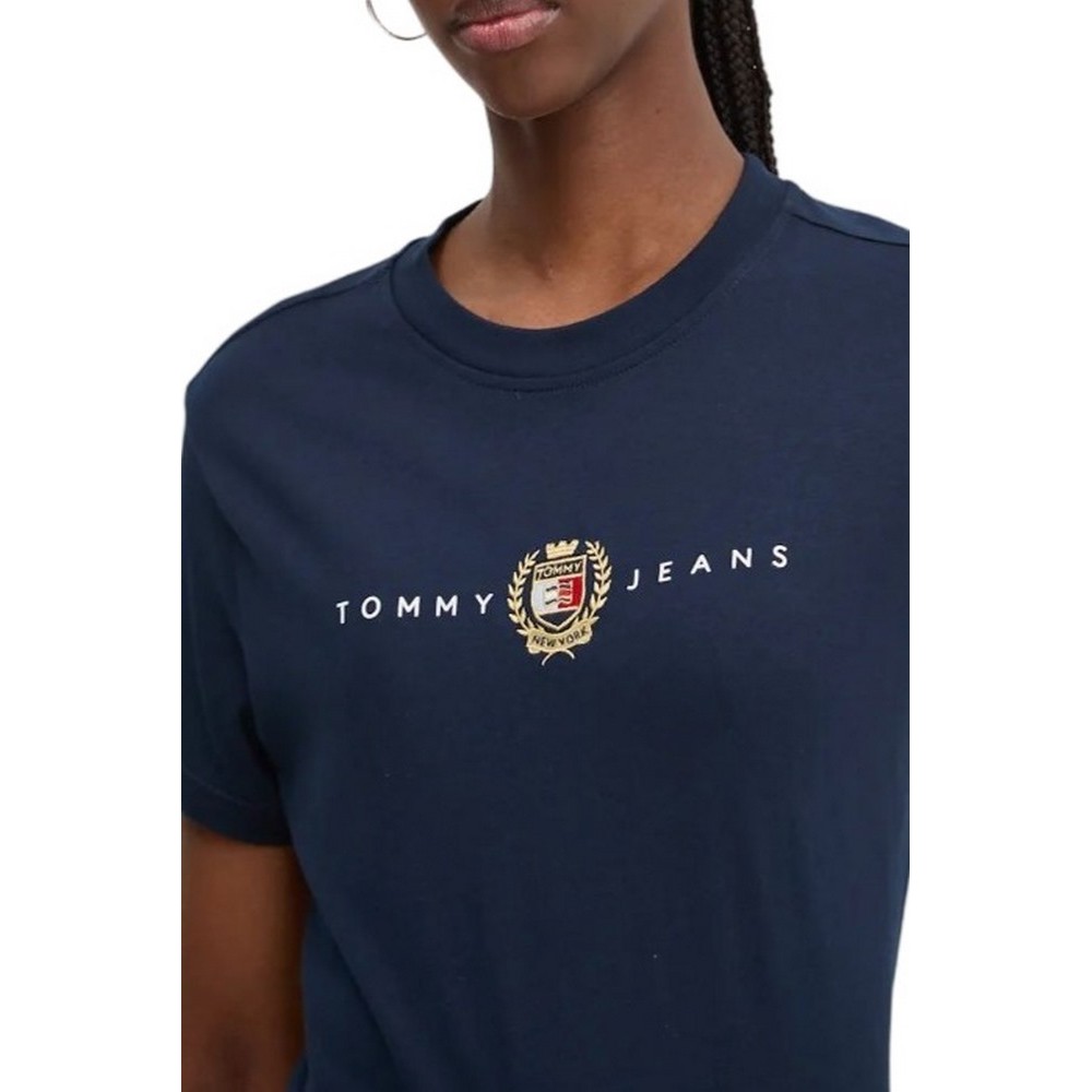 TOMMY JEANS REG CREST LINEAR TEE T-SHIRT ΜΠΛΟΥΖΑ ΓΥΝΑΙΚΕΙΑ DARK NAVY