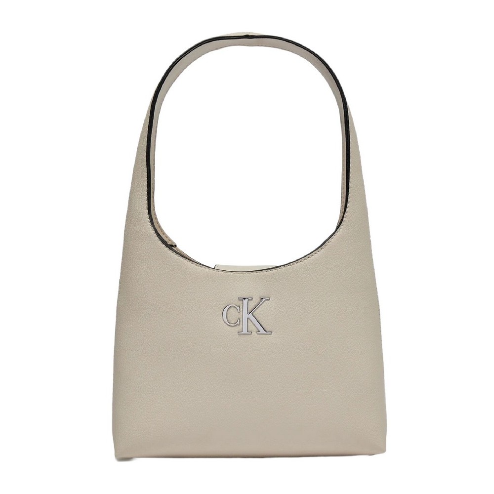 CALVIN KLEIN JEANS MINIMAL MONOGRAM SHOULDER BAG ΤΣΑΝΤΑ ΓΥΝΑΙΚΕΙΑ STONE