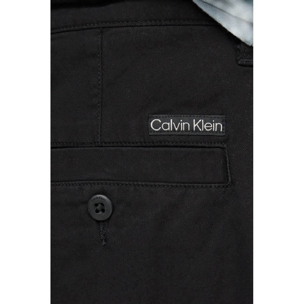 CALVIN KLEIN JEANS CROPPED PLEAT PANT ΠΑΝΤΕΛΟΝΙ ΑΝΔΡΙΚΟ BLACK