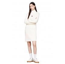 TOMMY JEANS MOCKNECK BADGE SWEATER DRESS ΦΟΡΕΜΑ ΓΥΝΑΙΚΕΙΟ OFF WHITE