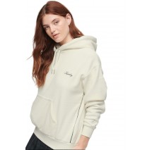 SUPERDRY D3 SDCD DROP NEEDLE VELOUR BOXY HOOD ΜΠΛΟΥΖΑ ΦΟΥΤΕΡ ΓΥΝΑΙΚΕΙΑ OFF WHITE