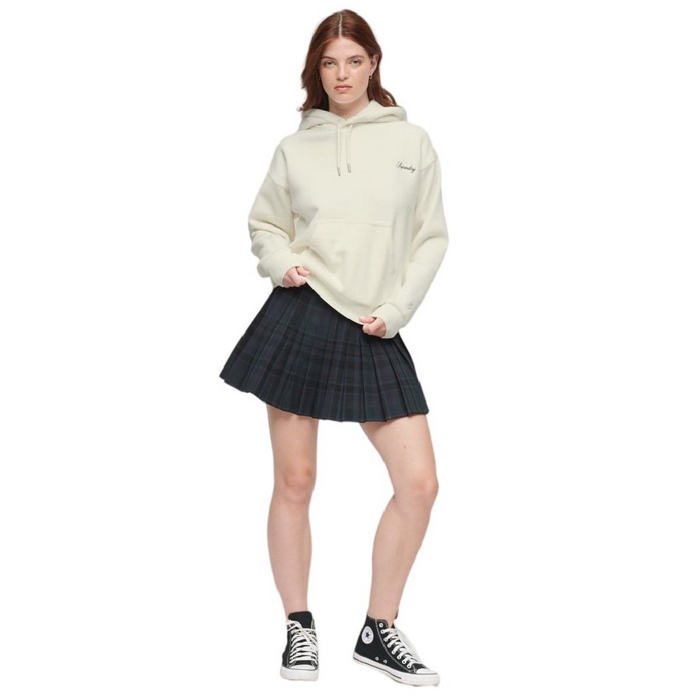 SUPERDRY D3 SDCD DROP NEEDLE VELOUR BOXY HOOD ΜΠΛΟΥΖΑ ΦΟΥΤΕΡ ΓΥΝΑΙΚΕΙΑ OFF WHITE