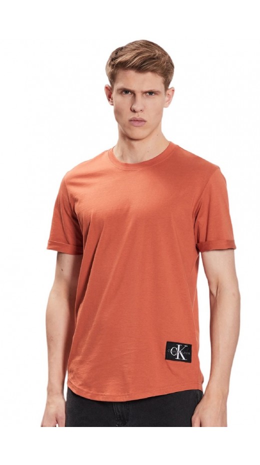 CALVIN KLEIN JEANS BADGE ROUND T-SHIRT ΑΝΔΡΙΚΟ ORANGE