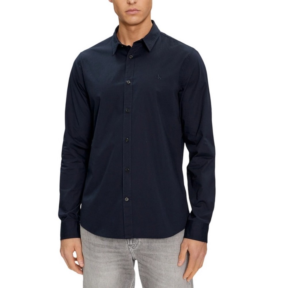 CALVIN KLEIN JEANS SLIM STRETCH SHIRT ΠΟΥΚΑΜΙΣΟ ΑΝΔΡΙΚΟ NIGHT SKY