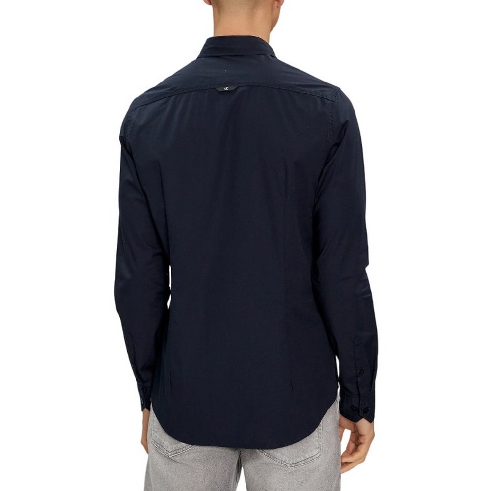 CALVIN KLEIN JEANS SLIM STRETCH SHIRT ΠΟΥΚΑΜΙΣΟ ΑΝΔΡΙΚΟ NIGHT SKY