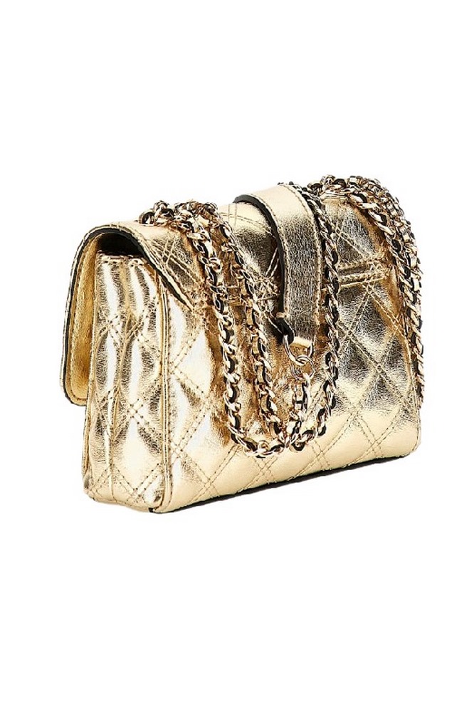 GUESS GIULLY CAMERA BAG ΤΣΑΝΤΑ ΓΥΝΑΙΚΕΙΑ GOLD