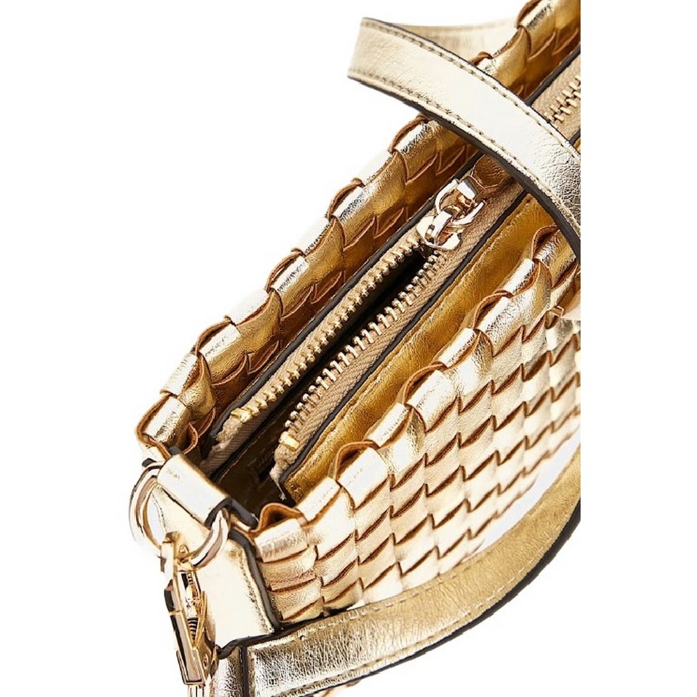 GUESS TWILLER MINI TOP ZIP SHOULDER ΤΣΑΝΤΑ ΓΥΝΑΙΚΕΙΑ GOLD