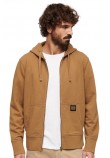 SUPERDRY D2 OVIN CONTRAST STITCH RELAX ZIP HOOD ΖΑΚΕΤΑ ΦΟΥΤΕΡ ΑΝΔΡΙΚΗ WASHED BROWN