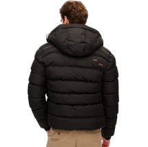 SUPERDRY SDCD HOODED SPORTS PUFFER JACKET ΜΠΟΥΦΑΝ ΑΝΔΡΙΚΟ BLACK