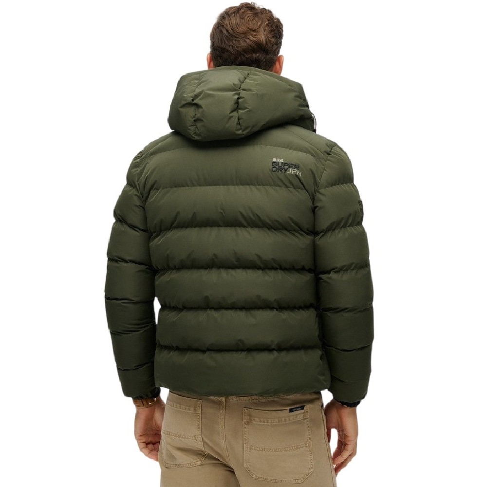 SUPERDRY SDCD HOODED SPORTS PUFFER JACKET ΜΠΟΥΦΑΝ ΑΝΔΡΙΚΟ KHAKI