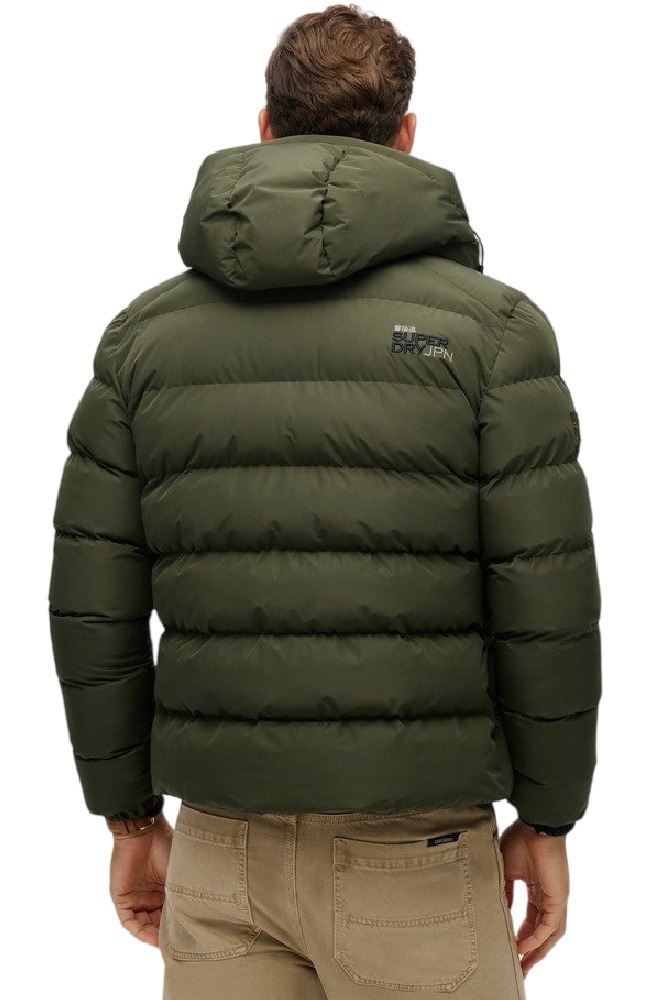 SUPERDRY SDCD HOODED SPORTS PUFFER JACKET ΜΠΟΥΦΑΝ ΑΝΔΡΙΚΟ KHAKI