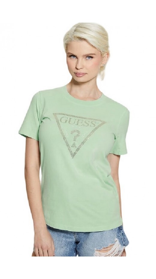 GUESS VINTAGE LOGO STONES T-SHIRT ΜΠΛΟΥΖΑ ΓΥΝΑΙΚΕΙΑ MINT