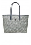 TOMMY HILFIGER  MONOPLAY LEATHER TOTE ΤΣΑΝΤΑ ΓΥΝΑΙΚΕΙΑ NAVY