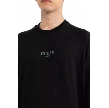 GUESS IRIDESCENT SWEATSHIRT ΜΠΛΟΥΖΑ ΦΟΥΤΕΡ ΑΝΔΡΙΚΟ BLACK