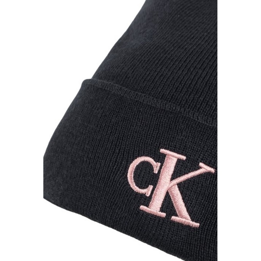 CALVIN KLEIN JEANS MONOGRAM EMBRO BEANIE ΣΚΟΥΦΟΣ ΓΥΝΑΙΚΕΙΟΣ BLACK