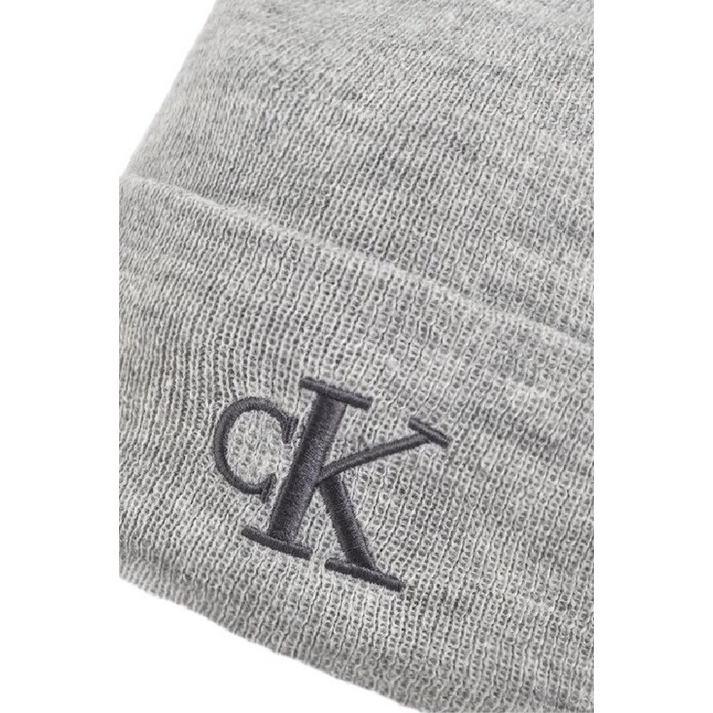 CALVIN KLEIN JEANS MONOGRAM EMBRO BEANIE ΣΚΟΥΦΟΣ ΓΥΝΑΙΚΕΙΟΣ GREY