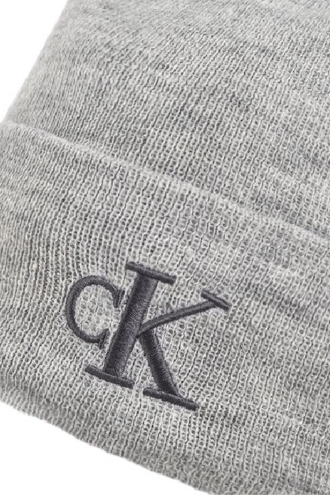 CALVIN KLEIN JEANS MONOGRAM EMBRO BEANIE ΣΚΟΥΦΟΣ ΓΥΝΑΙΚΕΙΟΣ GREY