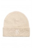 CALVIN KLEIN JEANS MONOGRAM EMBRO BEANIE ΣΚΟΥΦΟΣ ΓΥΝΑΙΚΕΙΟΣ ECRU