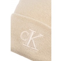 CALVIN KLEIN JEANS MONOGRAM EMBRO BEANIE ΣΚΟΥΦΟΣ ΓΥΝΑΙΚΕΙΟΣ ECRU