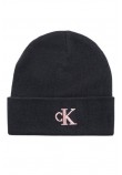 CALVIN KLEIN JEANS MONOGRAM EMBRO BEANIE ΣΚΟΥΦΟΣ ΓΥΝΑΙΚΕΙΟΣ BLACK