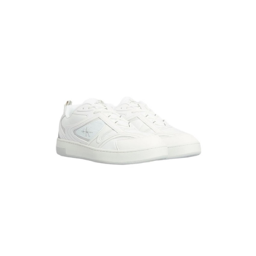 CALVIN KLEIN JEANS BASKET CUPSOLE LOW MIX MTL ΠΑΠΟΥΤΣΙ ΑΝΔΡΙΚΟ WHITE