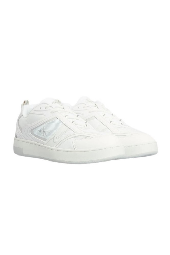 CALVIN KLEIN JEANS BASKET CUPSOLE LOW MIX MTL ΠΑΠΟΥΤΣΙ ΑΝΔΡΙΚΟ WHITE