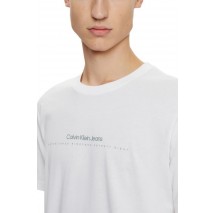 CALVIN KLEIN JEANS MINIMAL LOGO TEE T-SHIRT ΜΠΛΟΥΖΑ ΑΝΔΡΙΚΗ WHITE