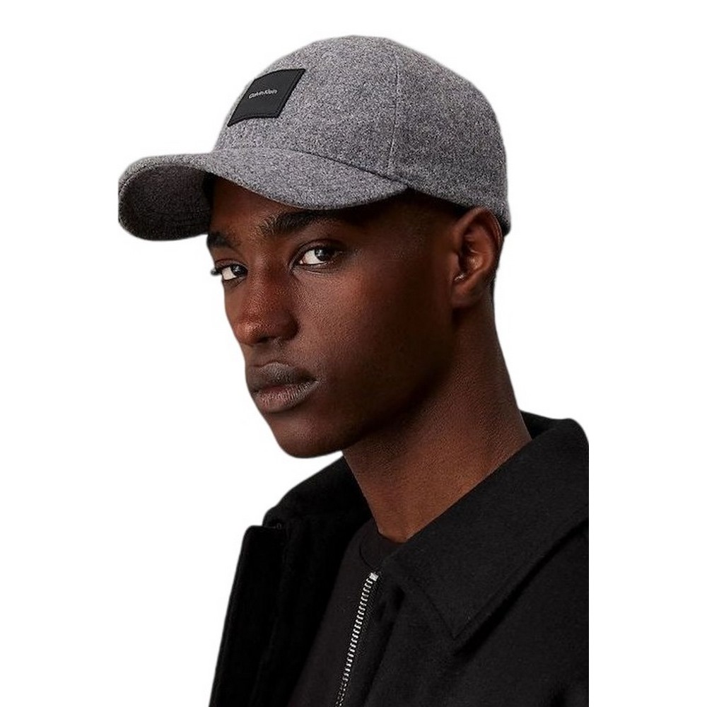 CALVIN KLEIN WOOL BB CAP ΚΑΠΕΛΟ ΑΝΔΡΙΚΟ DARK GREY