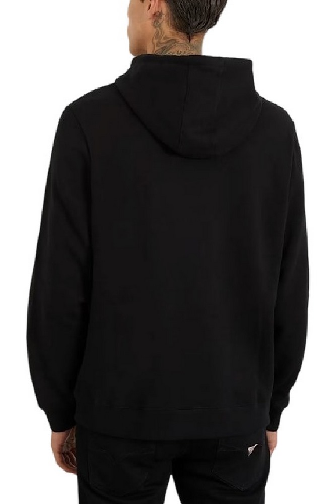 GUESS ROY GUESS HOODIE ΜΠΛΟΥΖΑ ΦΟΥΤΕΡ ΑΝΔΡΙΚΗ BLACK