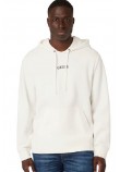 GUESS ROY GUESS HOODIE ΜΠΛΟΥΖΑ ΦΟΥΤΕΡ ΑΝΔΡΙΚΗ WHITE