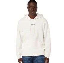 GUESS ROY GUESS HOODIE ΜΠΛΟΥΖΑ ΦΟΥΤΕΡ ΑΝΔΡΙΚΗ WHITE