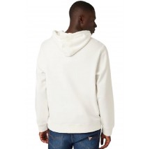 GUESS ROY GUESS HOODIE ΜΠΛΟΥΖΑ ΦΟΥΤΕΡ ΑΝΔΡΙΚΗ WHITE